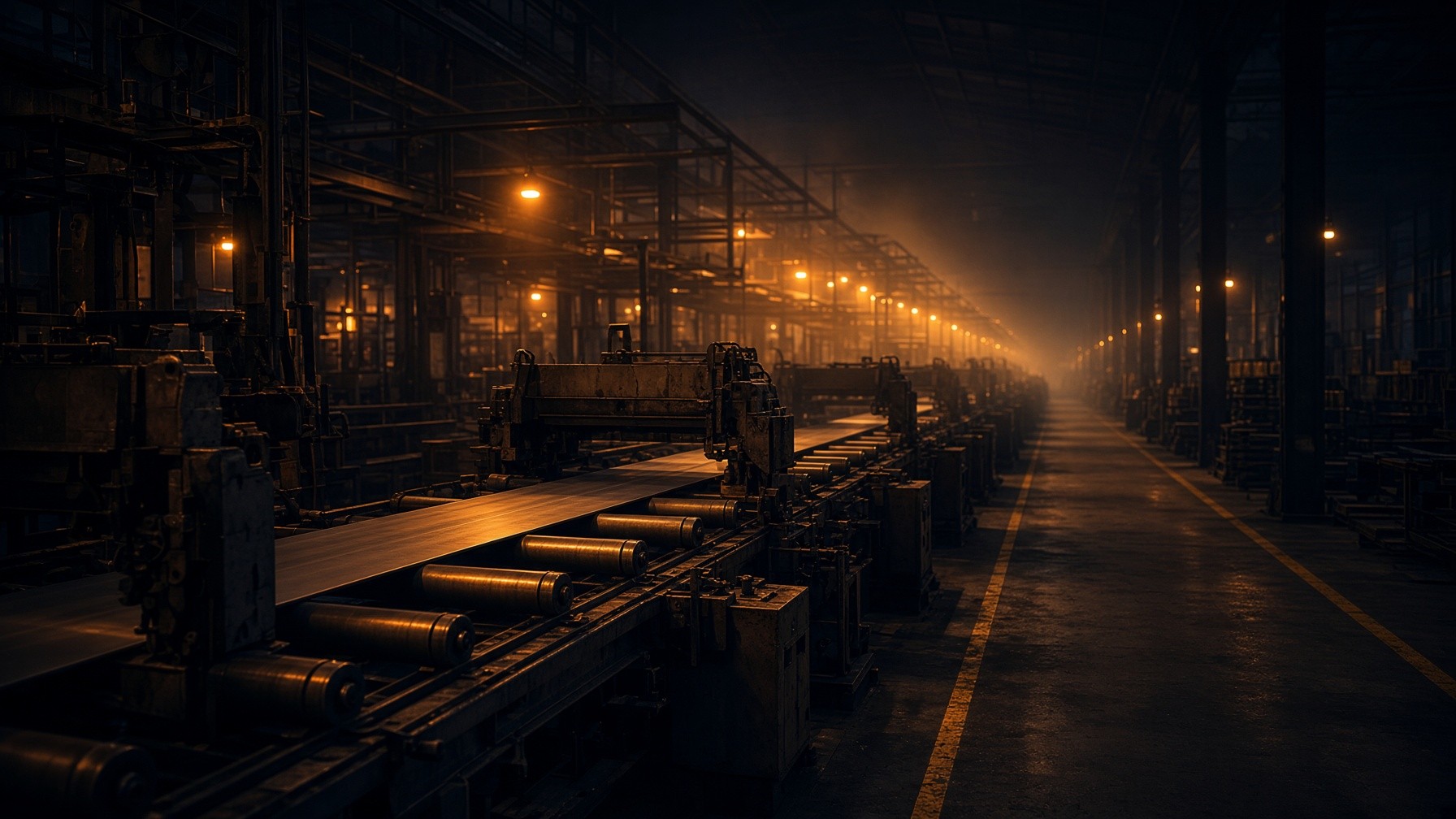 Planta industrial de noche